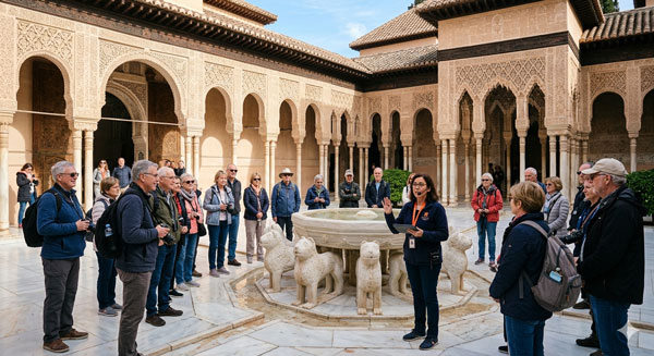 Entradas a la Alhambra para grupos. Visitas y tours guiados al monumento completo con guía privado