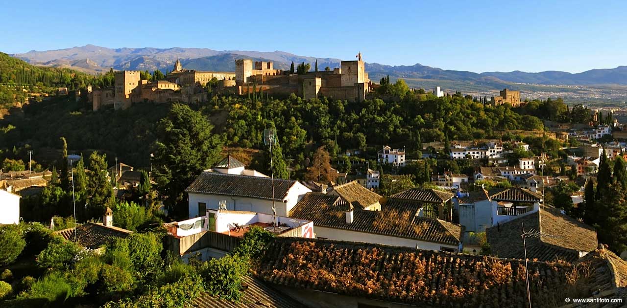 foto panorámica vista desde el albayzin albaizyn albaicin de la alhambra en granada